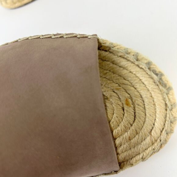 Vince Camuto Leera Wedge Heeled Sandals Woven Espadrilles Mink Taupe Suede 8.5 - Picture 10 of 11
